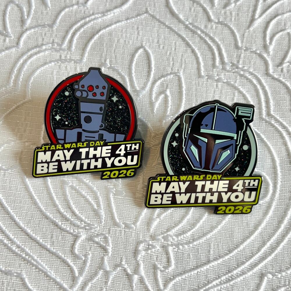 Star Wars Mandalorian Pin May The Fourth 2026 Pin Set Paz Vizsla and IG-11 Droid